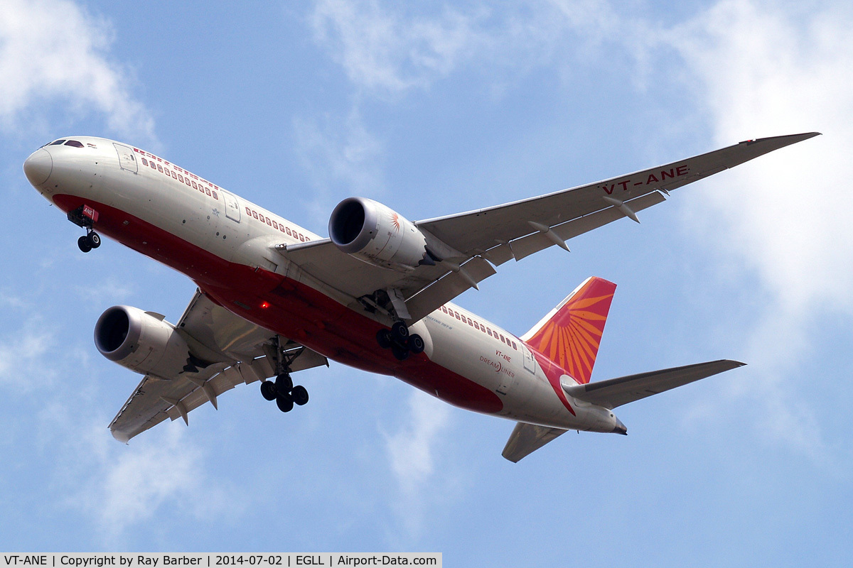 VT-ANE, 2013 Boeing 787-8 Dreamliner C/N 36280, VT-ANE   Boeing 787-8 Dreamliner [36280] (Air India) Home~G 02/07/2014. On approach 27R.