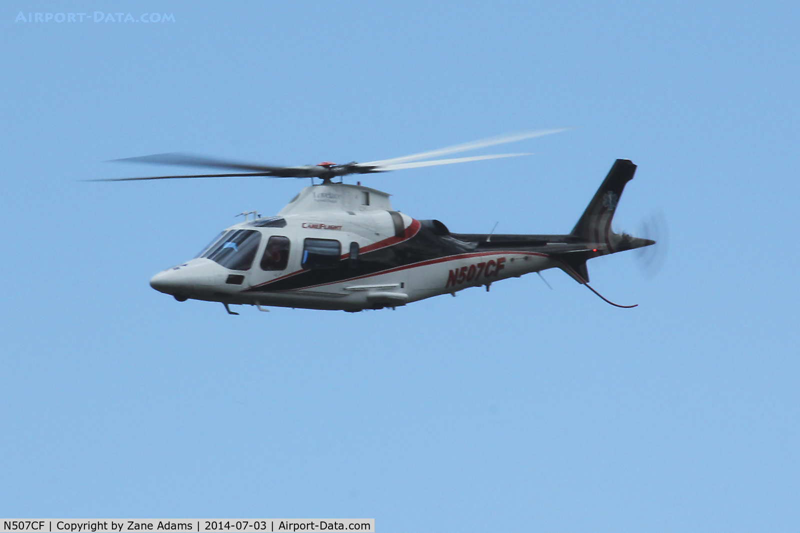 N507CF, 2000 Agusta A-109E Power C/N 11067, TriState Care Flight Aeromedical spotted over the Pecos River canyon - Horse back accident victim airlifted out of the Santa Fe National Forest