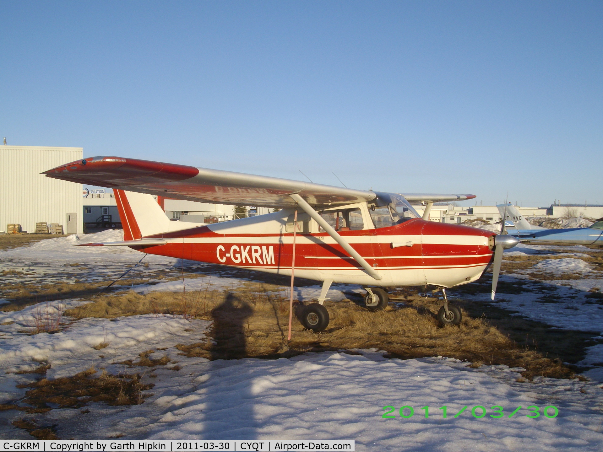 C-GKRM, 1959 Cessna 172A C/N 46837, Parked at Thunder Bay ON