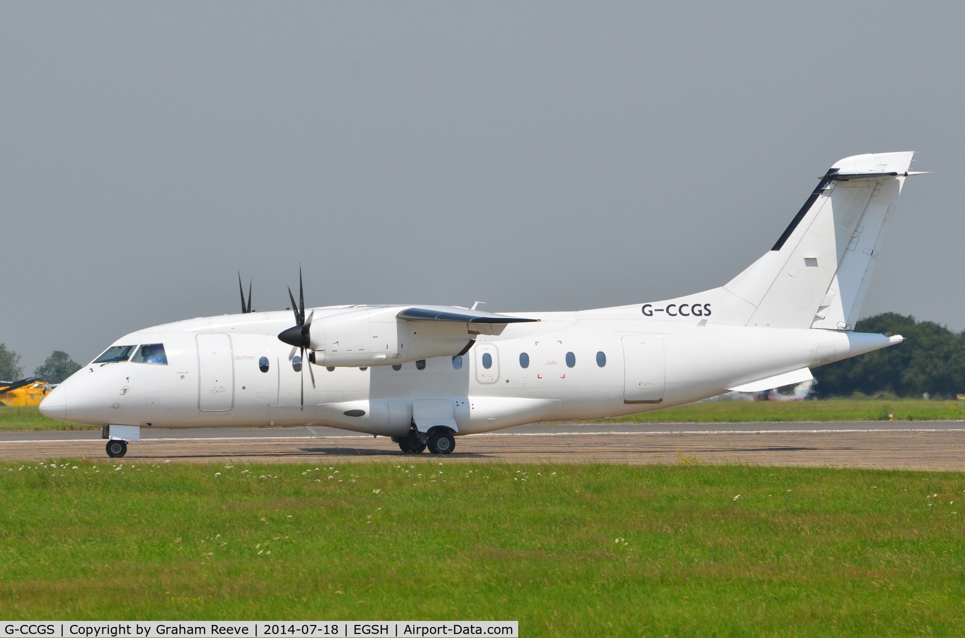 G-CCGS, 1998 Dornier 328-100 C/N 3101, About to depart.