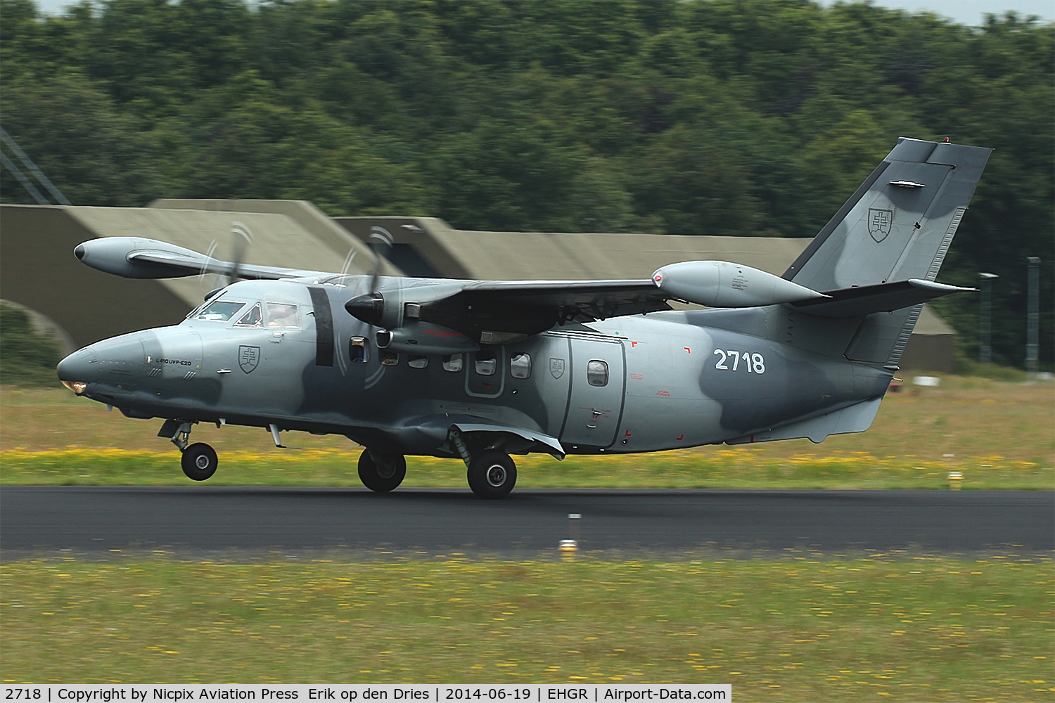 2718, 1992 Let L-410UVP-S Turbolet C/N 092718, 2718 landing at Gilze-Rijen AB