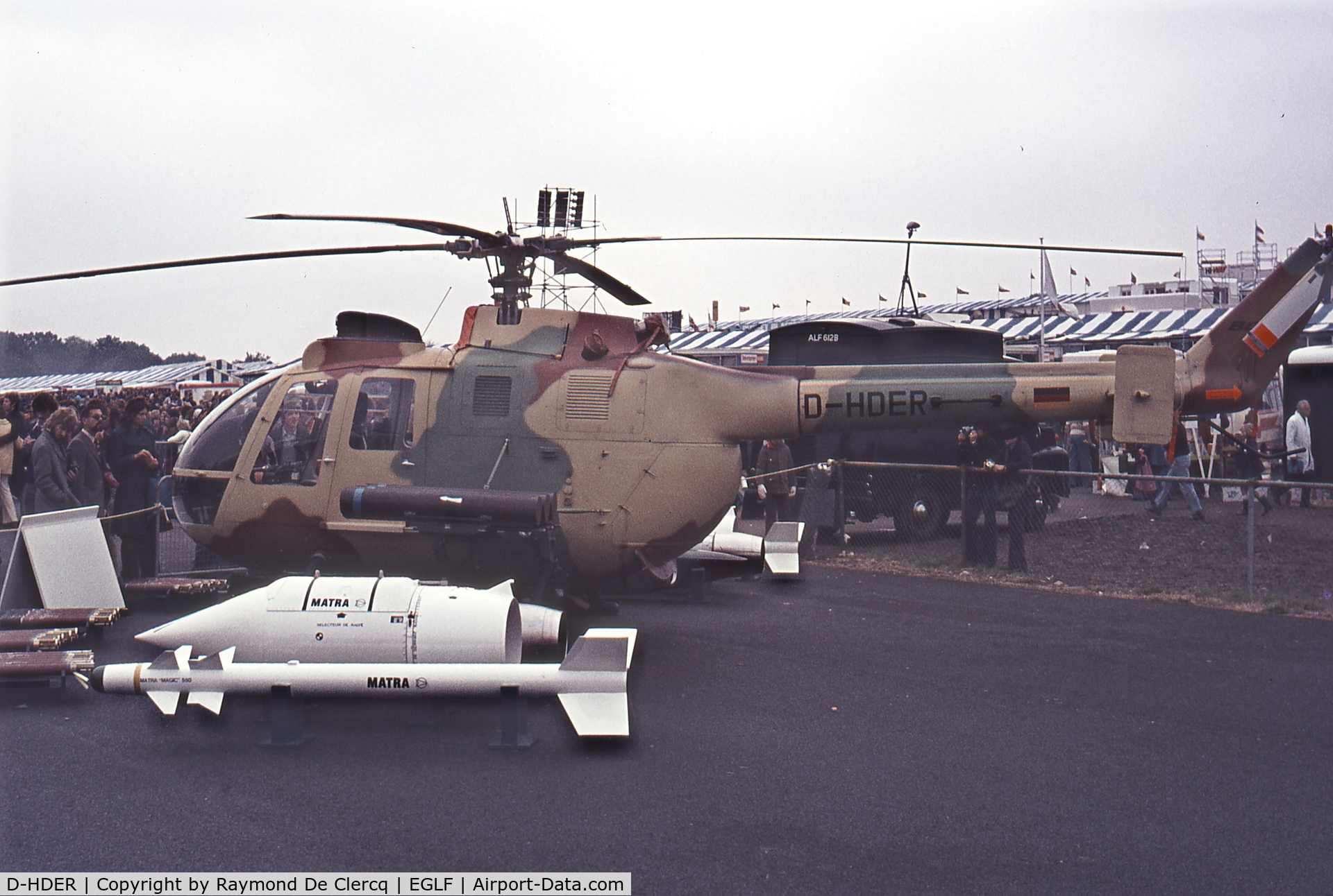 D-HDER, MBB Bo-105C C/N S-150, Farnborough 1976
