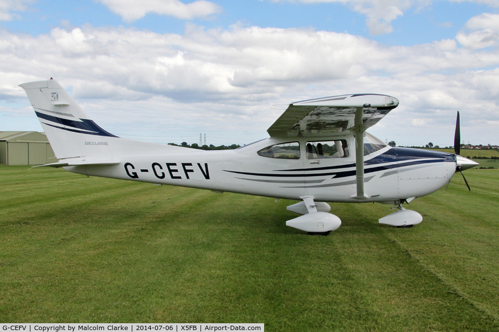 G-CEFV, 2005 Cessna 182T Skylane C/N 18281538, Cessna 182T Skylane, Fishburn Airfield UK, July 2014.