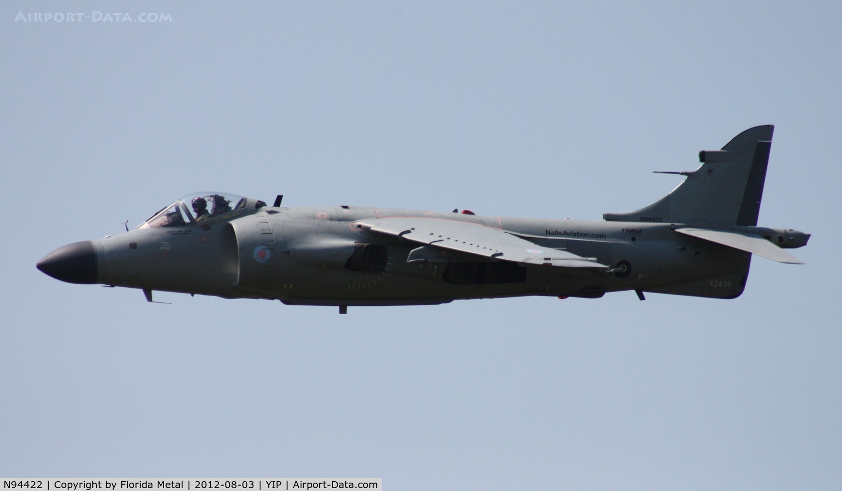 N94422, 1979 British Aerospace Sea Harrier F/A.2 C/N 41H-912002/DB2, Sea Harrier at Thunder Over Michigan 2012