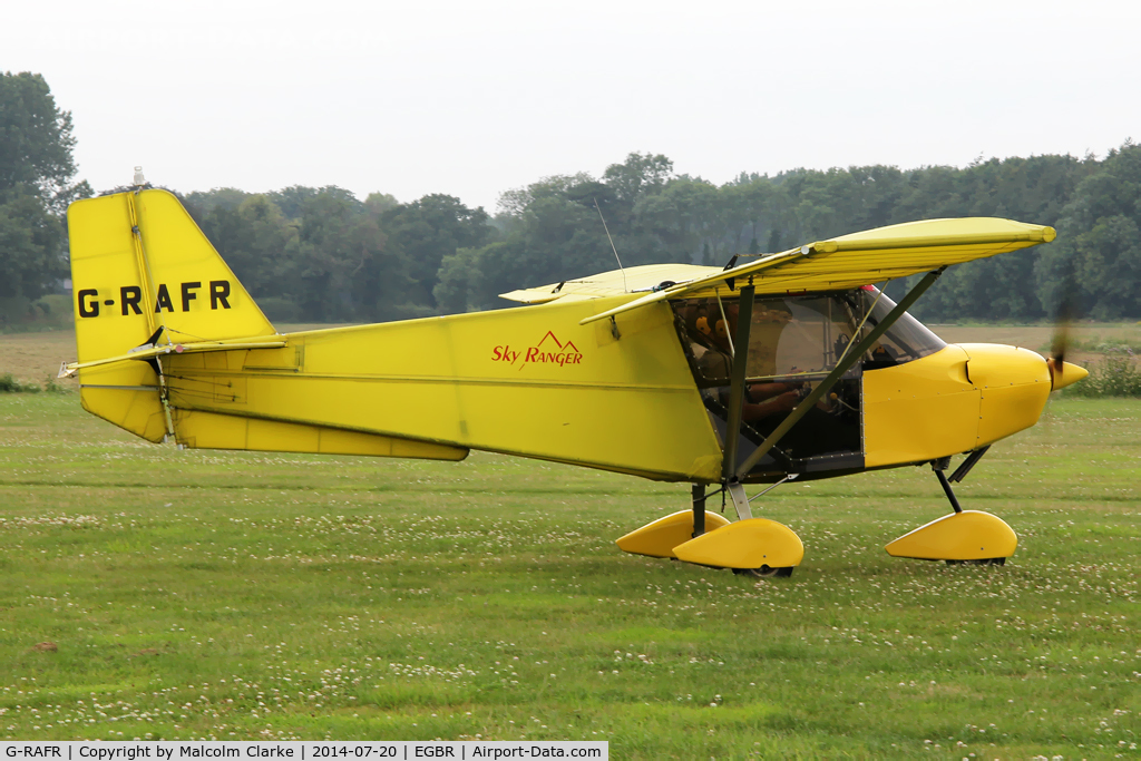 G-RAFR, 2004 Skyranger J2.2(1) C/N BMAA/HB/410, Skyranger J2.2(1) at The Fly-In & Vintage Air Race, The Real Aeroplane Company, Breighton Airfield, July 2014.