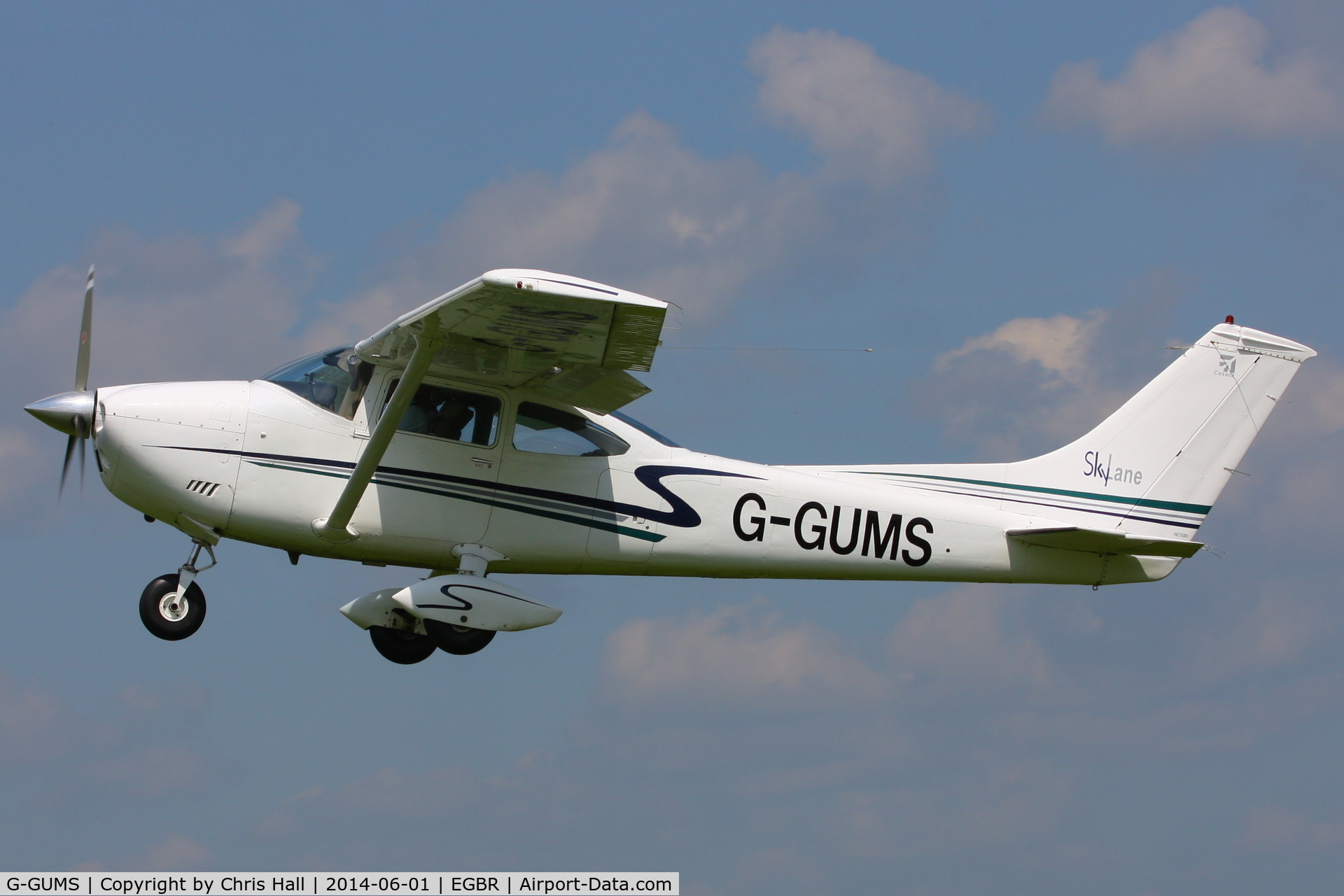 G-GUMS, 1973 Cessna 182P Skylane C/N 182-61643, at Breighton's Open Cockpit & Biplane Fly-in, 2014