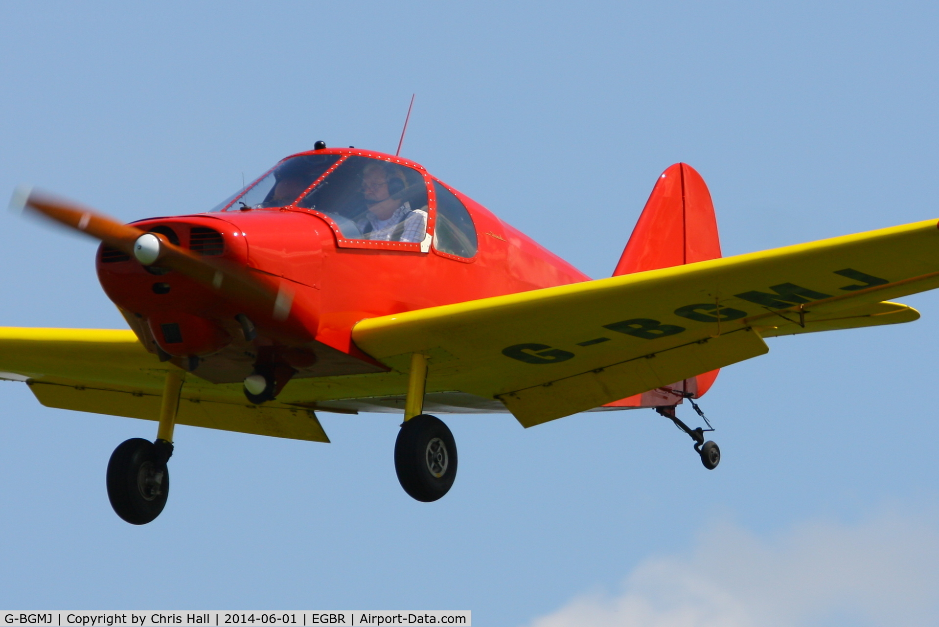 G-BGMJ, 1952 Gardan GY-201 Minicab C/N 12, at Breighton's Open Cockpit & Biplane Fly-in, 2014