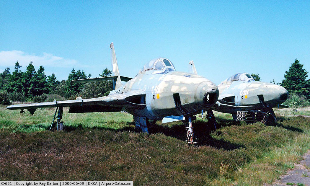C-651, 1953 Republic RF-84F Thunderflash C/N 670, Republic RF-84F Thunderflash [670] (Royal Danish Air Force) Karup~OY 09/06/2000