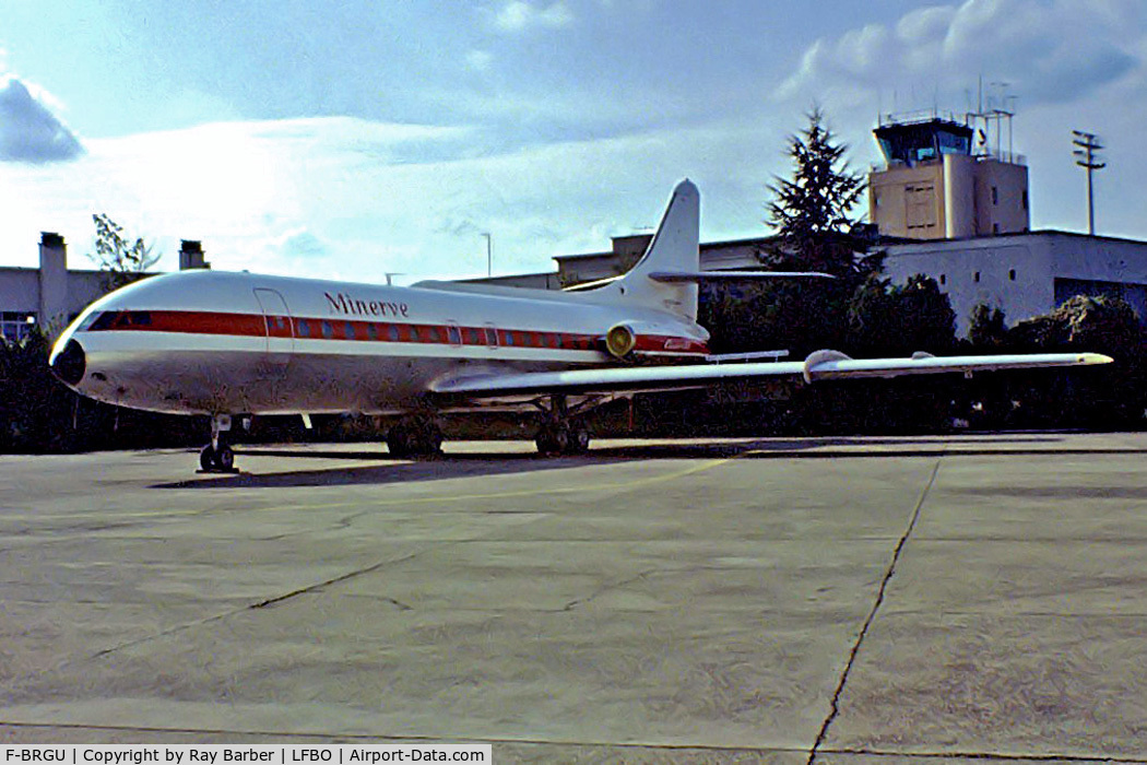 F-BRGU, 1969 Sud Aviation SE-210 Caravelle VI-N C/N 237, Sud Aviation SE.210 Caravelle VI-N [237] (Minerve) Toulouse-Blagnac~F 21/09/1982. From a slide.