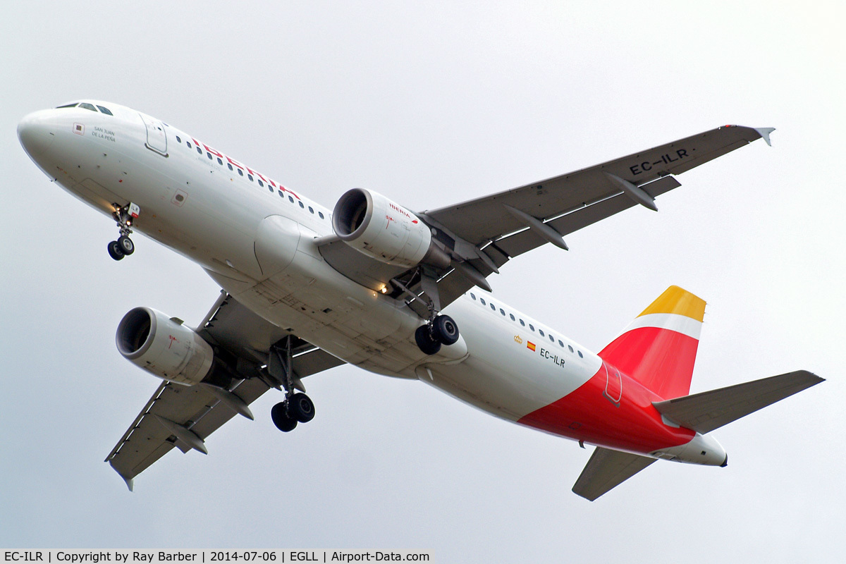 EC-ILR, 2002 Airbus A320-214 C/N 1793, Airbus A320-214 [1793] (Iberia) Home~G 06/07/2014. On approach 27R.