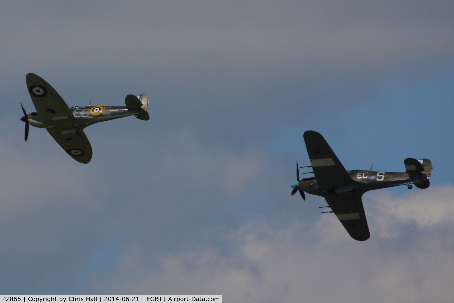 PZ865, 1944 Hawker Hurricane IIC C/N PZ865, performing a display for WWII veterens at Project Propeller 2014
