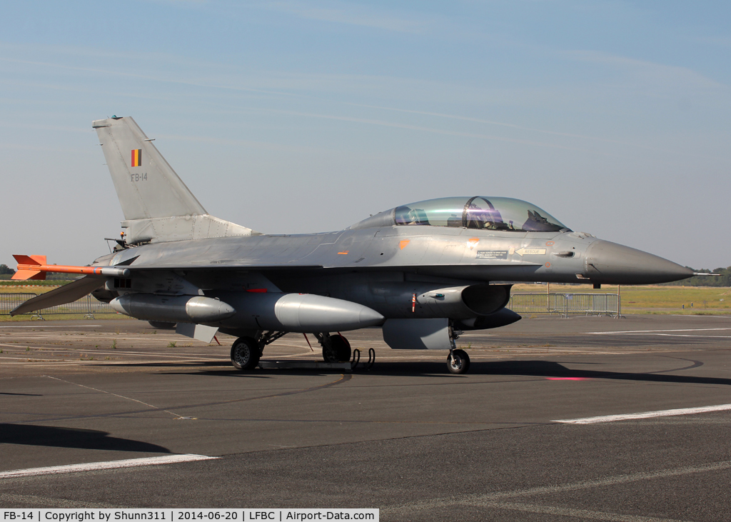 FB-14, 1983 SABCA F-16B Fighting Falcon C/N 6J-14, Participant of the Cazaux AFB Spotterday 2014