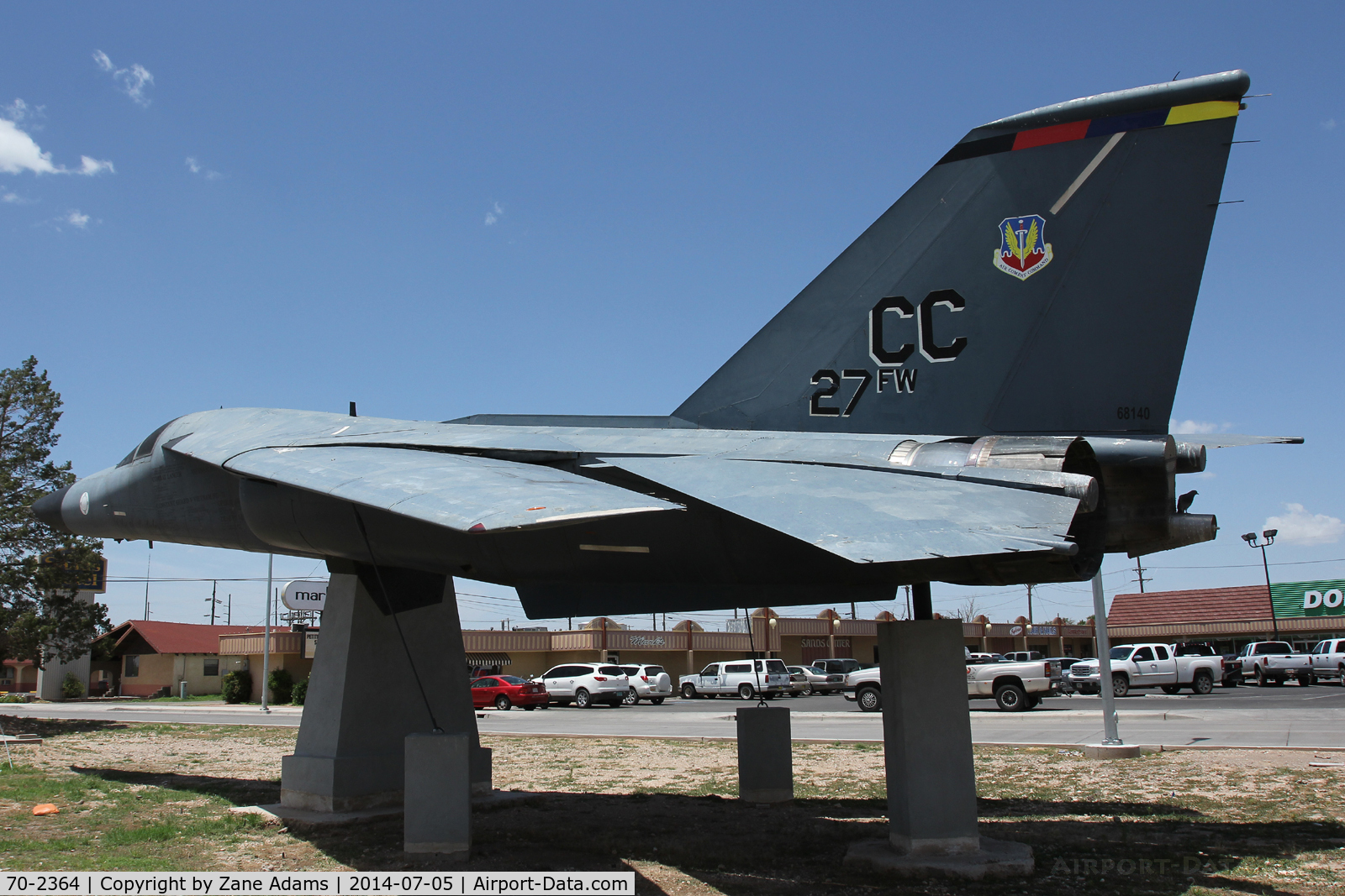 70-2364, 1970 General Dynamics F-111F C/N E2-03, On Display in Portales, NM