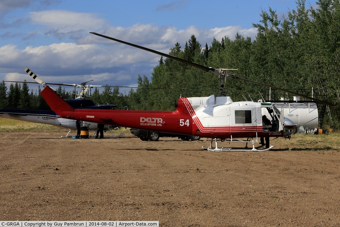 C-GRGA, 1965 Bell 204B C/N 2026, On standby for forest fire detail in Zama City, Alberta