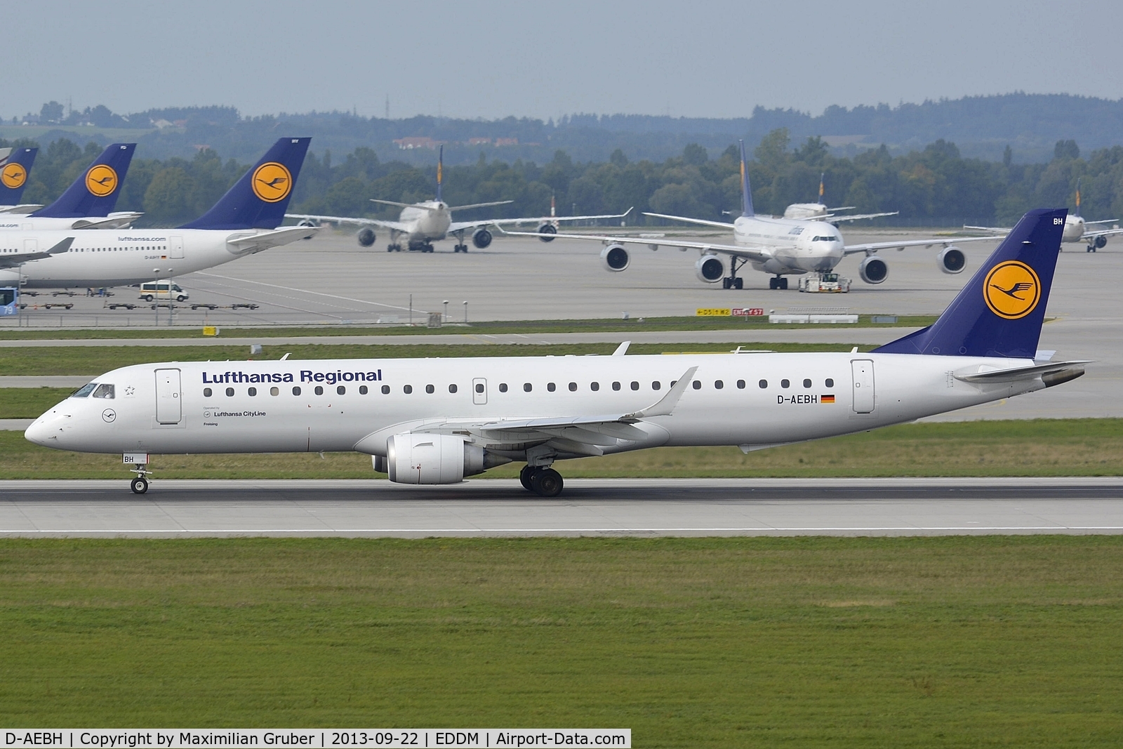 D-AEBH, 2011 Embraer 195LR (ERJ-190-200LR) C/N 19000447, Lufthansa Cityline