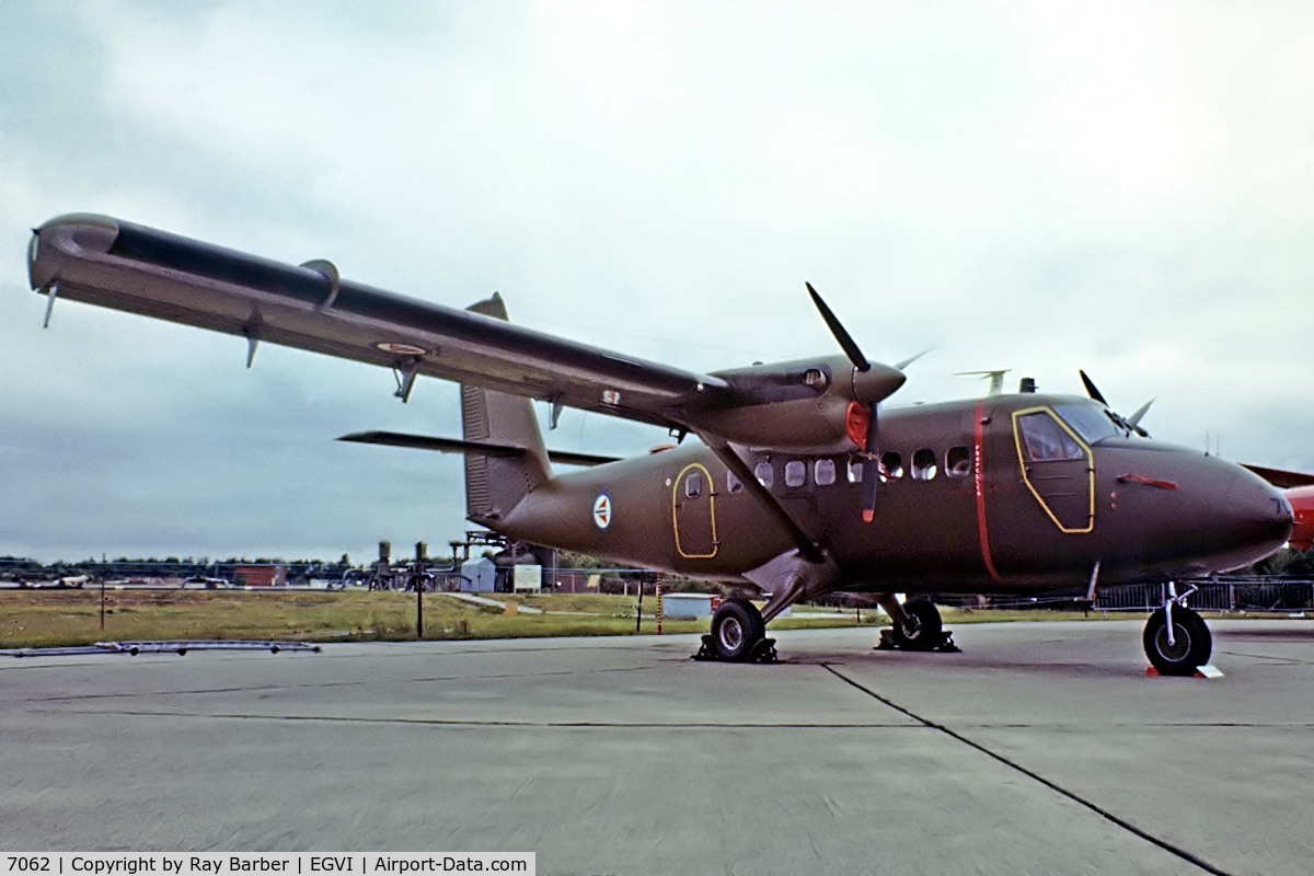 7062, 1967 De Havilland Canada DHC-6-100 Twin Otter C/N 62, De Havilland Canada DHC-6 Twin Otter [62] (Royal Norwegian Air Force) RAF Greenham Common~G 01/06/1980.