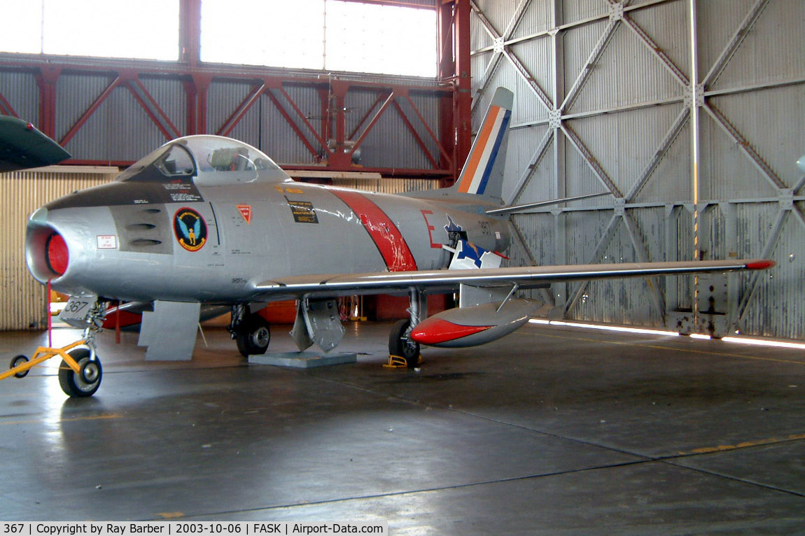 367, Canadair CL-13B Sabre 6 C/N 1476, Canadair CL-13B Sabre Mk.6 [1476] (South African Air Force) Swartkop~ZS 05/10/2003