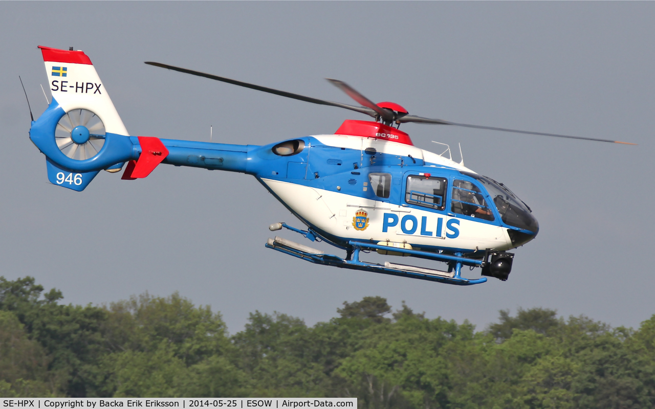SE-HPX, 2002 Eurocopter EC-135P-2+ C/N 0240, Västerås RollOut Airshow 2014.