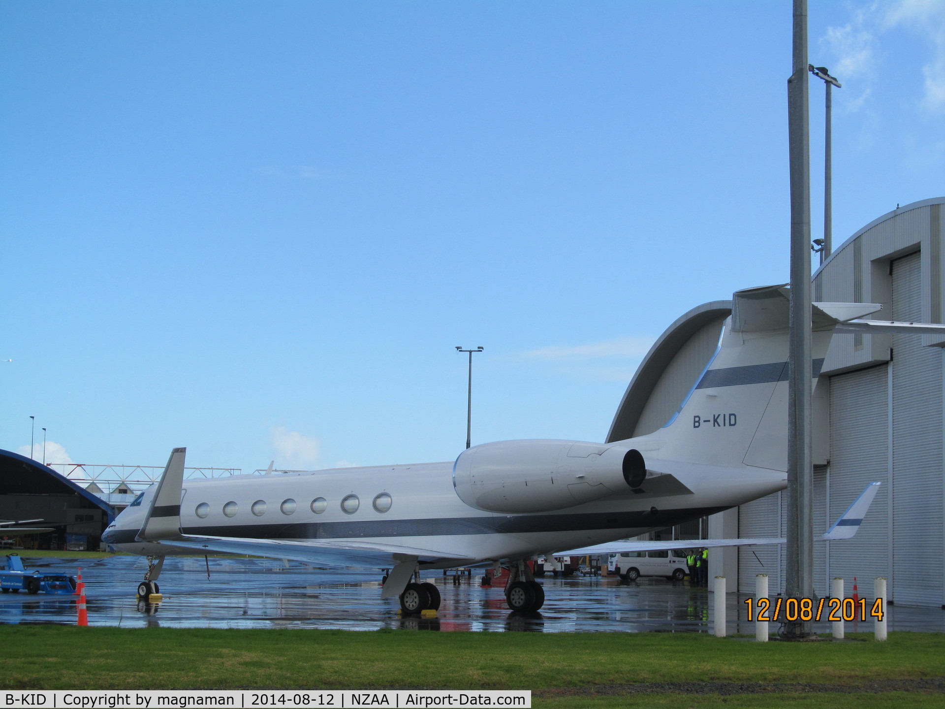 B-KID, Gulfstream Aerospace V-SP G550 C/N 5115, regular visitor to AKL