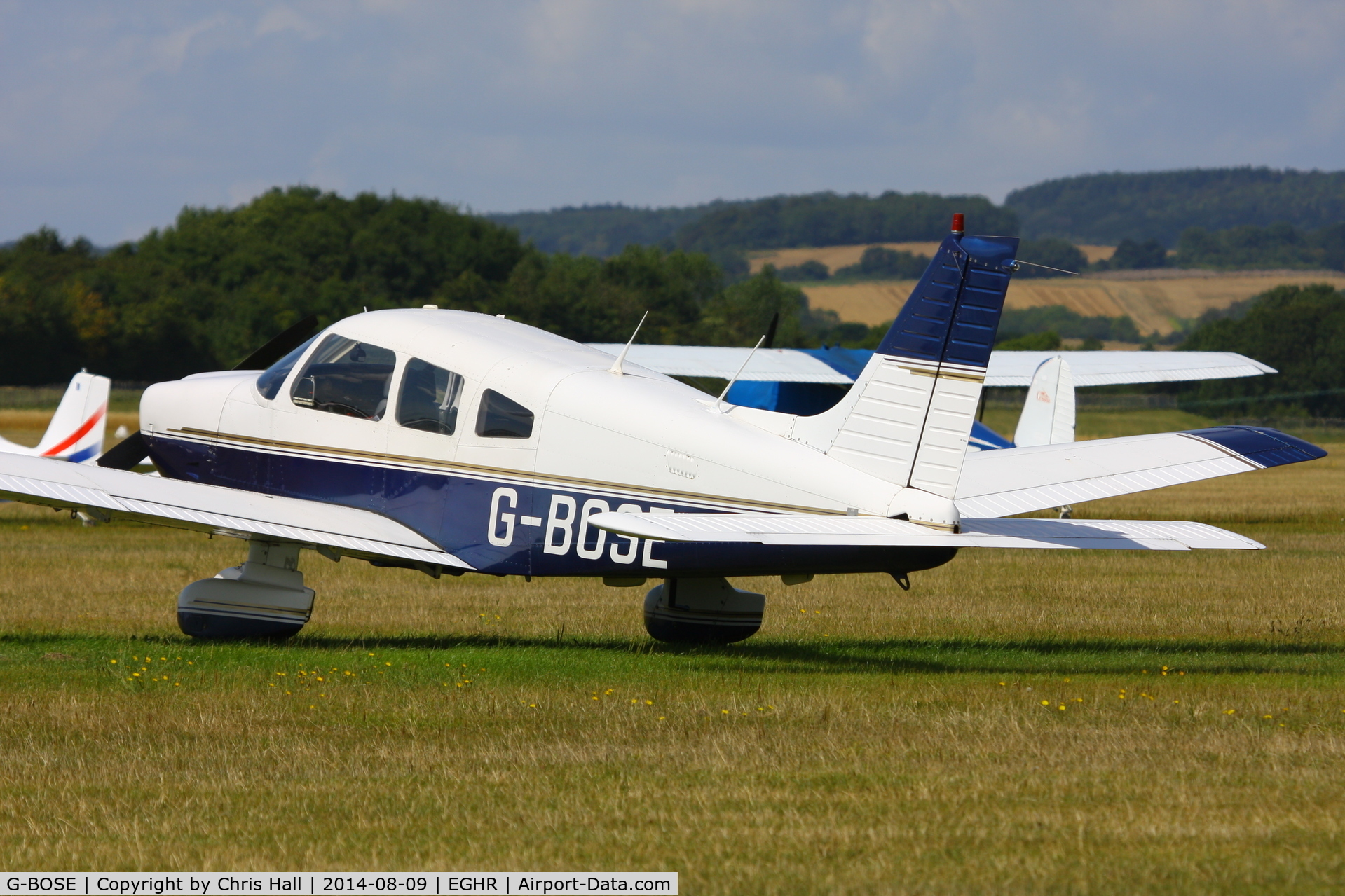 G-BOSE, 1985 Piper PA-28-181 Cherokee Archer II C/N 28-8590007, at Goodwood airfield