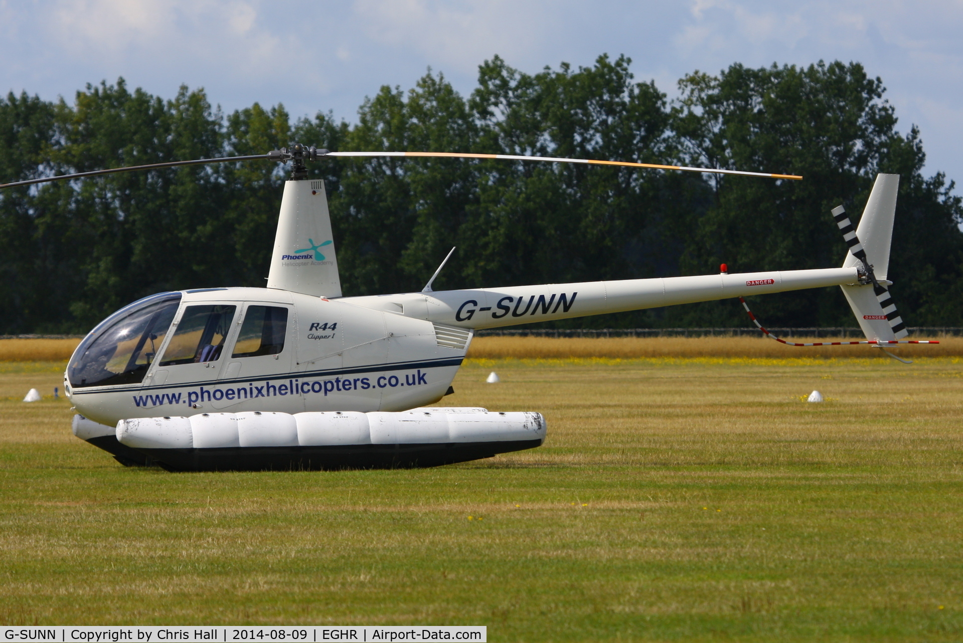 G-SUNN, 2004 Robinson R44 Clipper C/N 1367, at Goodwood airfield