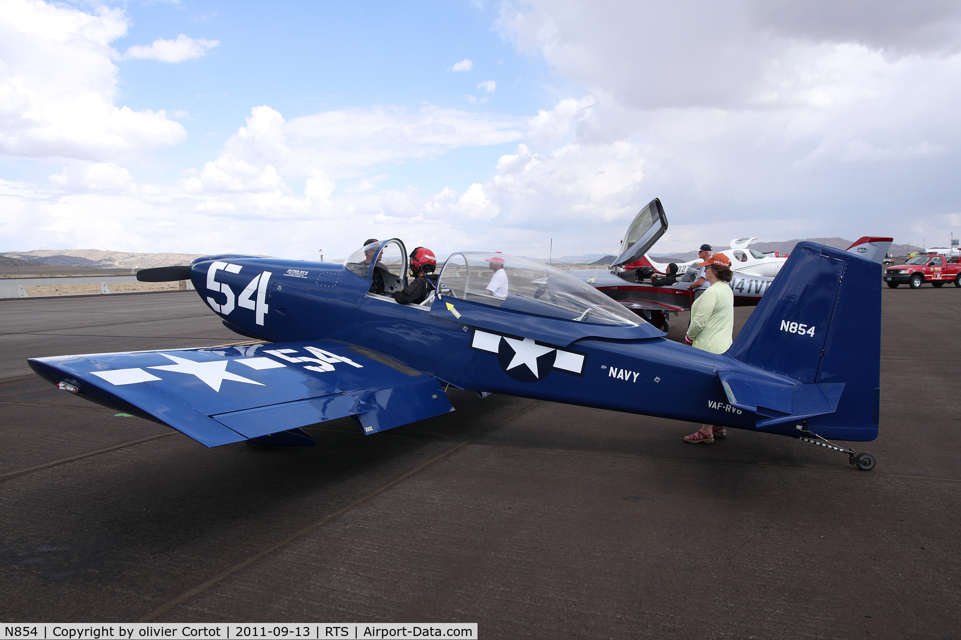 N854, 2002 Vans RV-8 C/N 81273, ready for another run at the Reno air races
