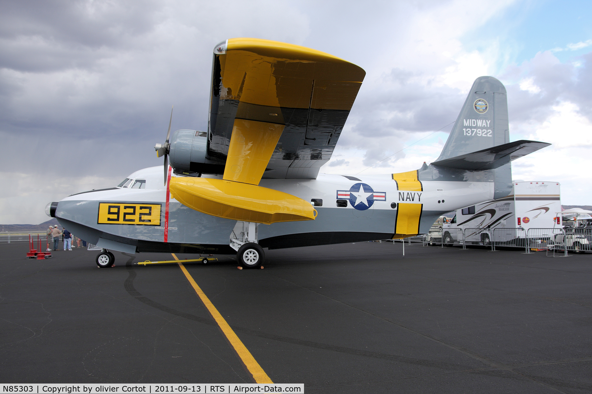 N85303, 1951 Grumman HU-16B Albatross C/N G-186, Reno warbirds contest of the Reno air races 2011