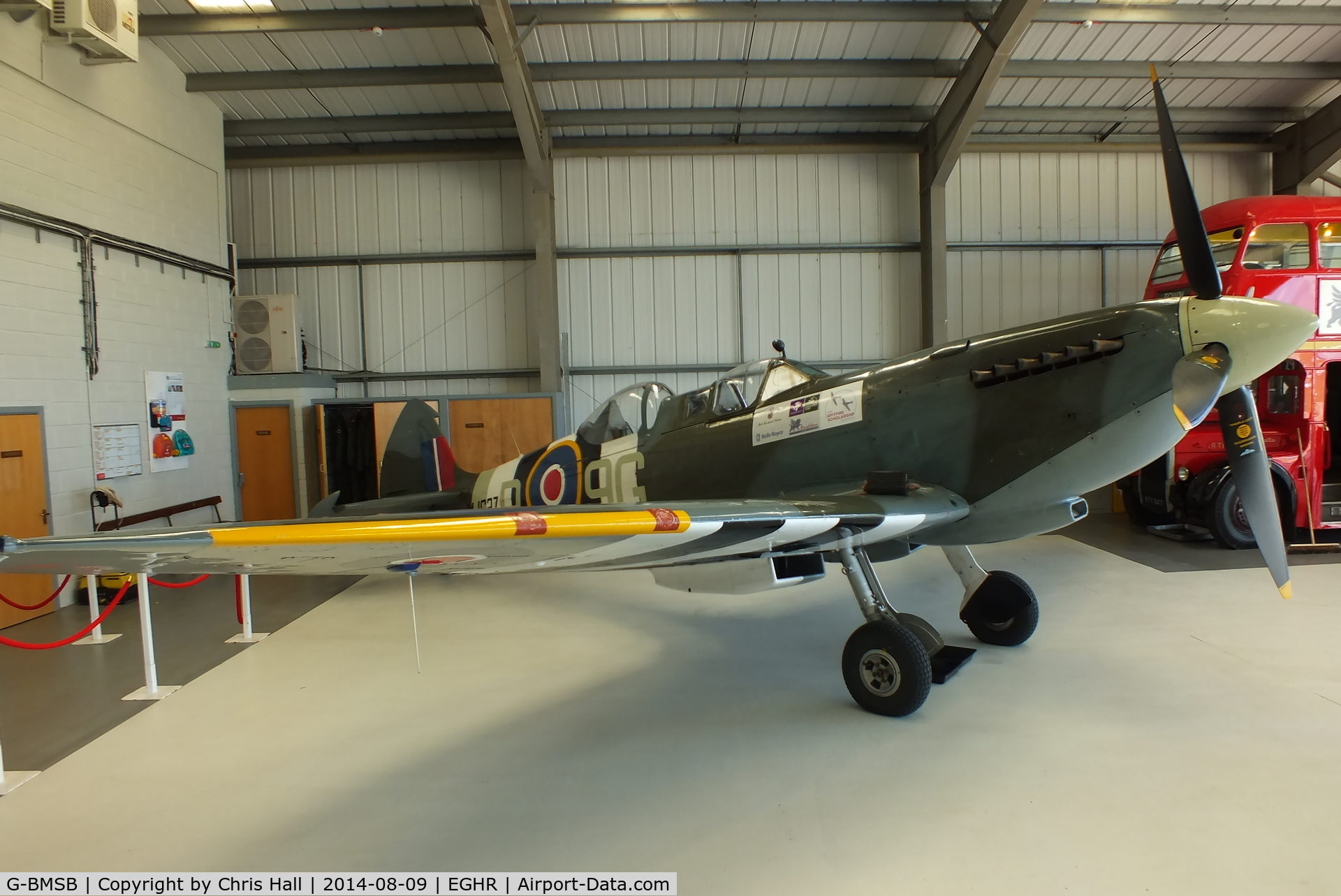 G-BMSB, 1943 Supermarine 361 Spitfire T.IX C/N CBAF.7722, at Goodwood airfield