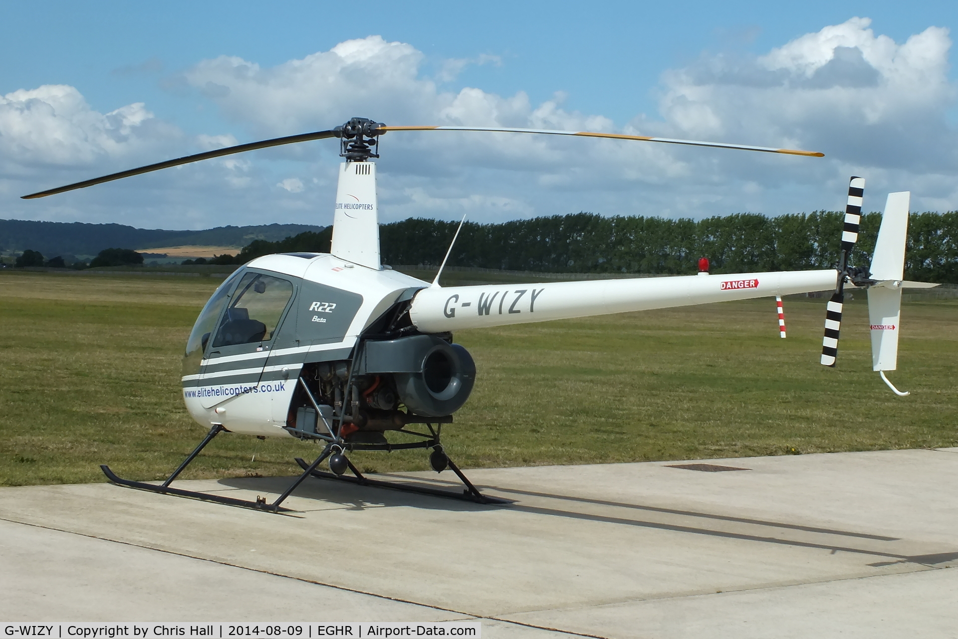 G-WIZY, 1986 Robinson R22 Beta C/N 0566, at Goodwood airfield