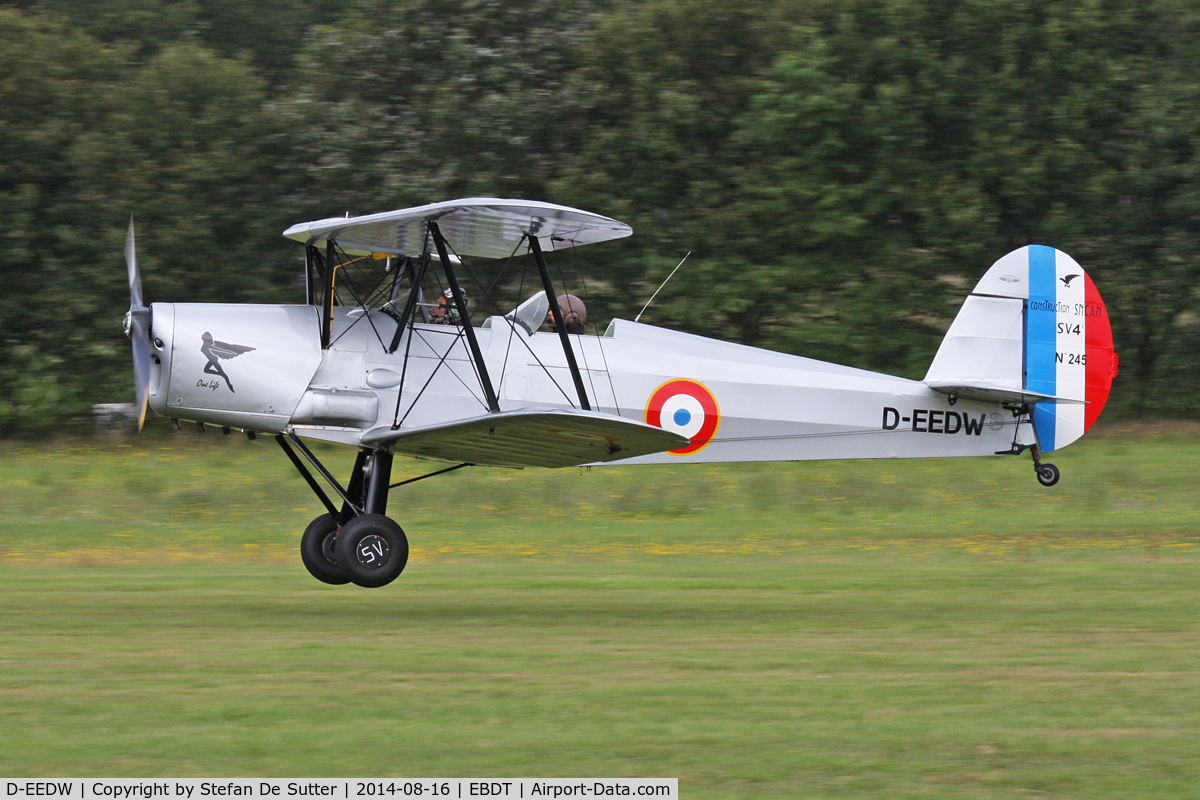 D-EEDW, Stampe-Vertongen SV-4C C/N 245, Schaffen Oldtimer Fly-In 2014.