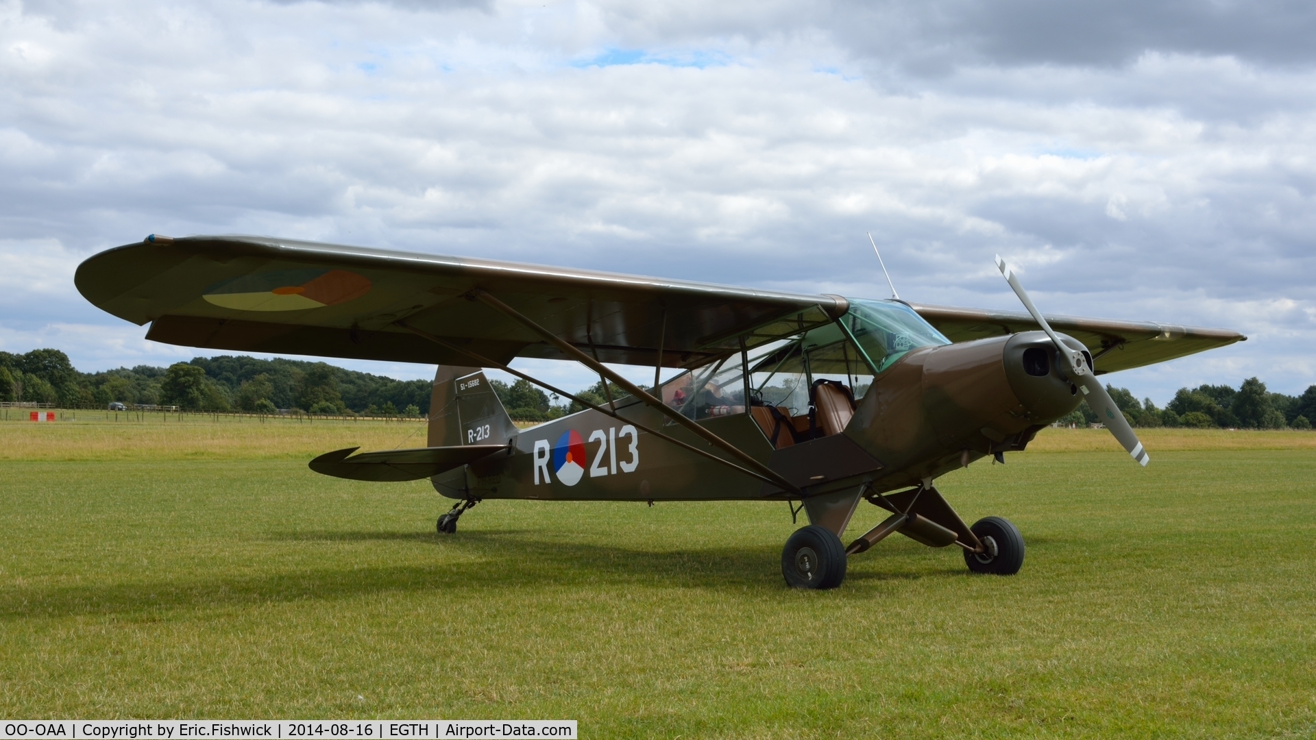 OO-OAA, 1950 Piper L-21A Super Cub (PA-18-125) C/N 18-568, 3. OO-OAA at The Shuttleworth Collection Flying Proms, Aug. 2014.