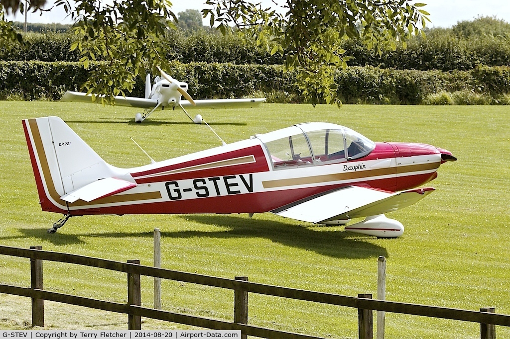 G-STEV, 1967 CEA Jodel DR-221 Dauphin C/N 61, Visitor to the 2014 Midland Spirit Fly-In at Bidford Gliding Centre