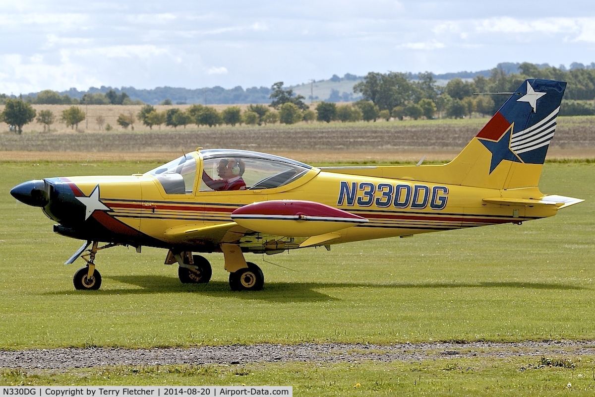 N330DG, 1991 SIAI-Marchetti SF-260D C/N 766, Visitor to the 2014 Midland Spirit Fly-In at Bidford Gliding Centre