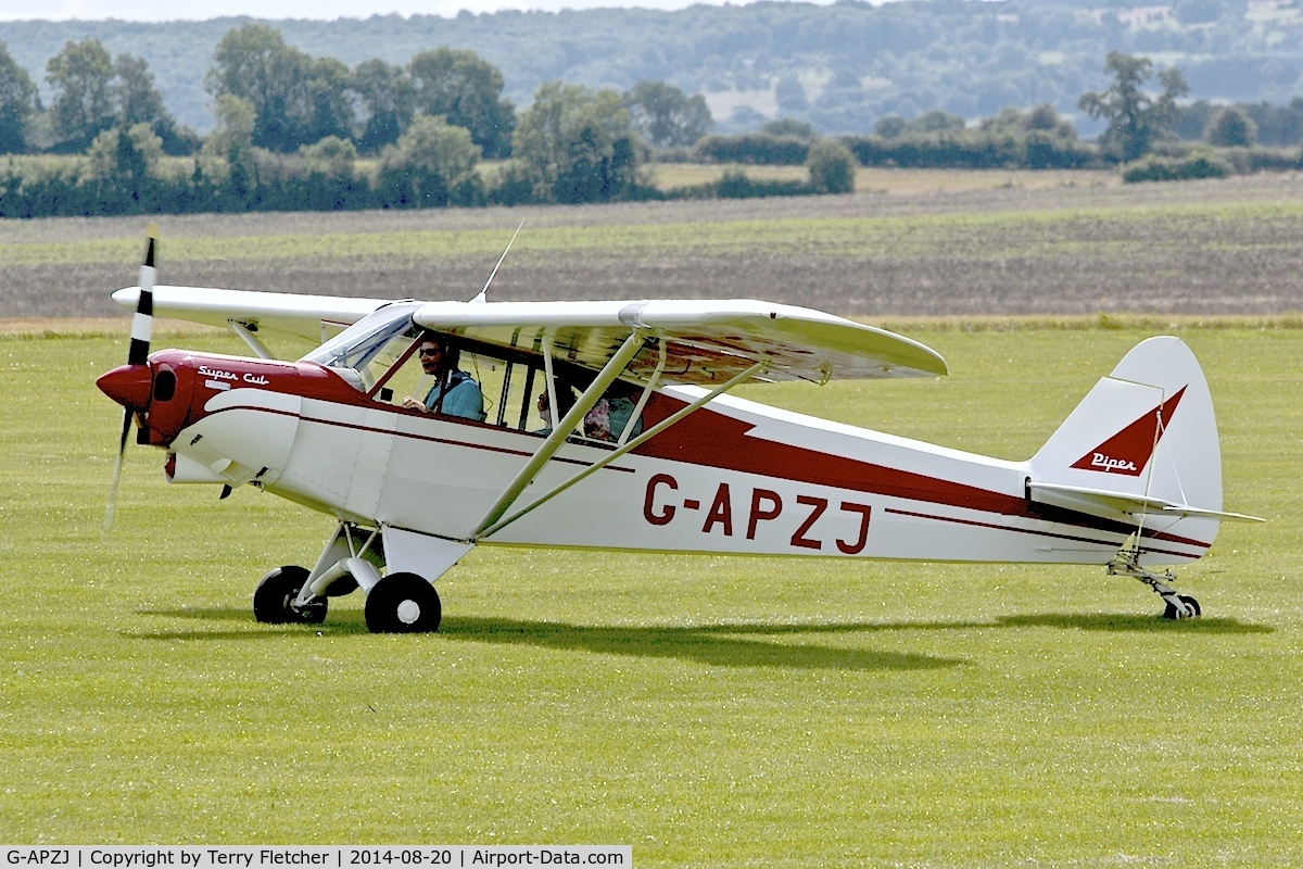 G-APZJ, 1959 Piper PA-18-150 Super Cub C/N 18-7233, Visitor to the 2014 Midland Spirit Fly-In at Bidford Gliding Centre