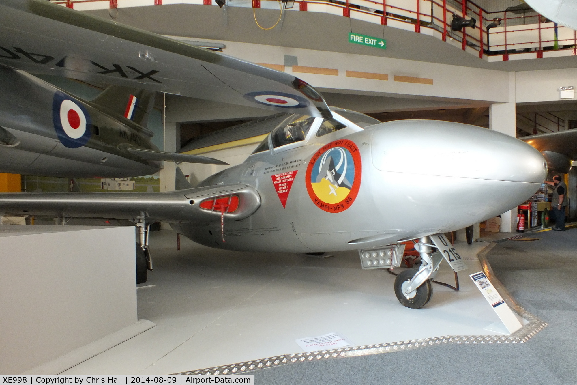 XE998, De Havilland DH-115 Vampire T.11 C/N 15678, Solent Sky Museum