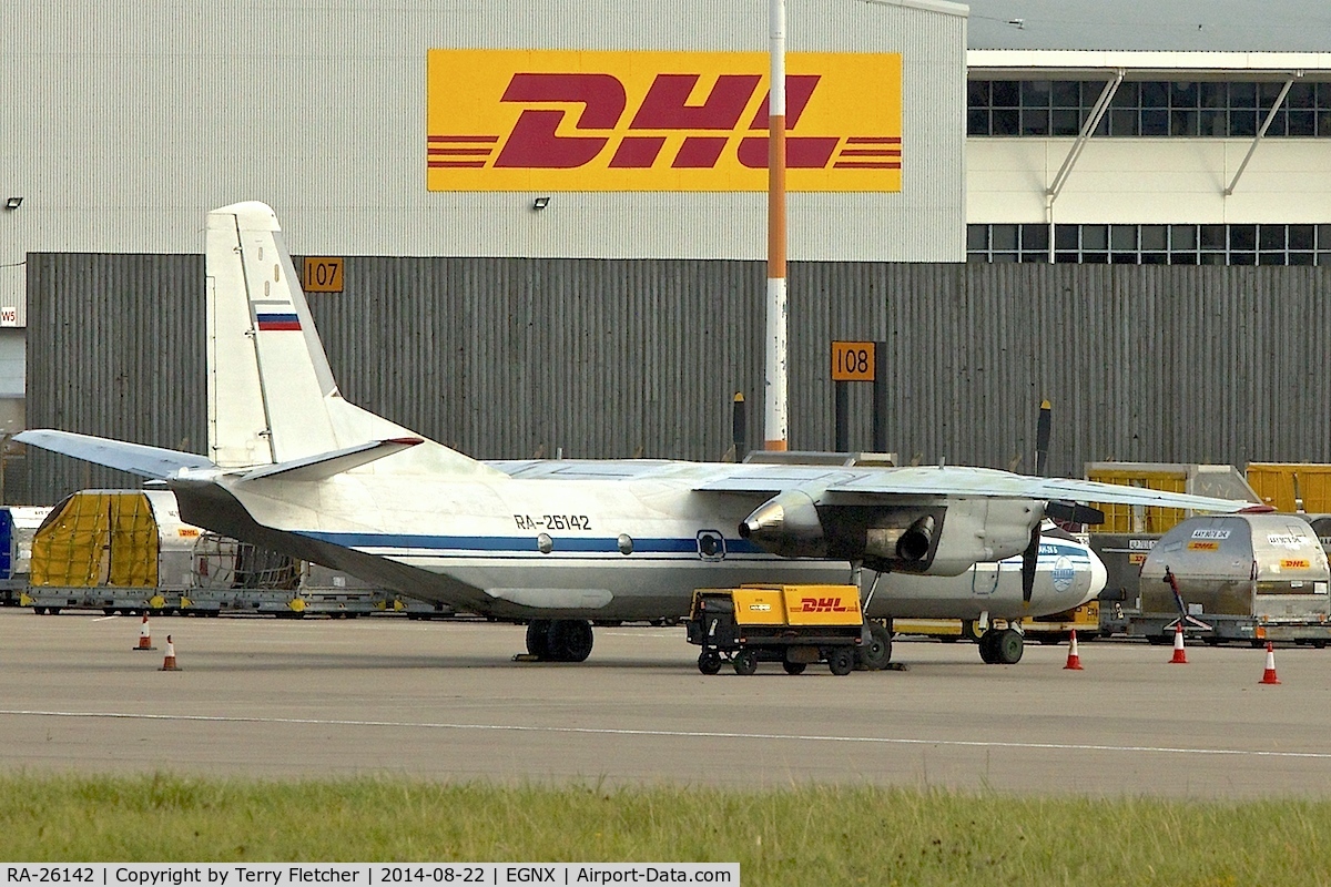 RA-26142, 1984 Antonov An-26B C/N 12904, Antonov An-26B, c/n: 12904 of Pskov Avia at East Midlands