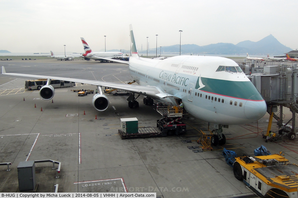 B-HUG, 1993 Boeing 747-467 C/N 25870, At Hong Kong