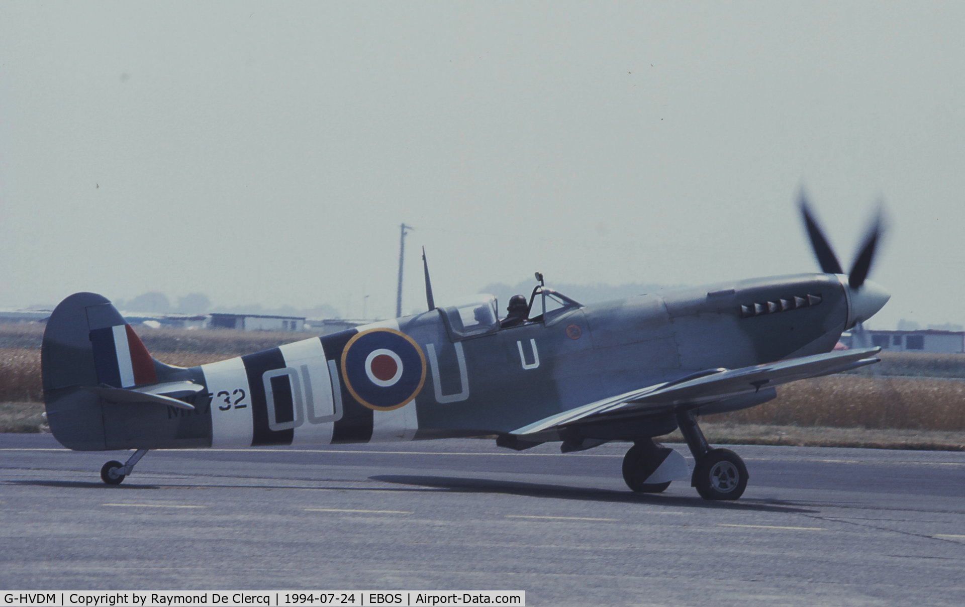 G-HVDM, 1943 Supermarine 361 Spitfire LF.IXc C/N CBAF.IX.1732, Airshow Ostend on 24-7-1994.