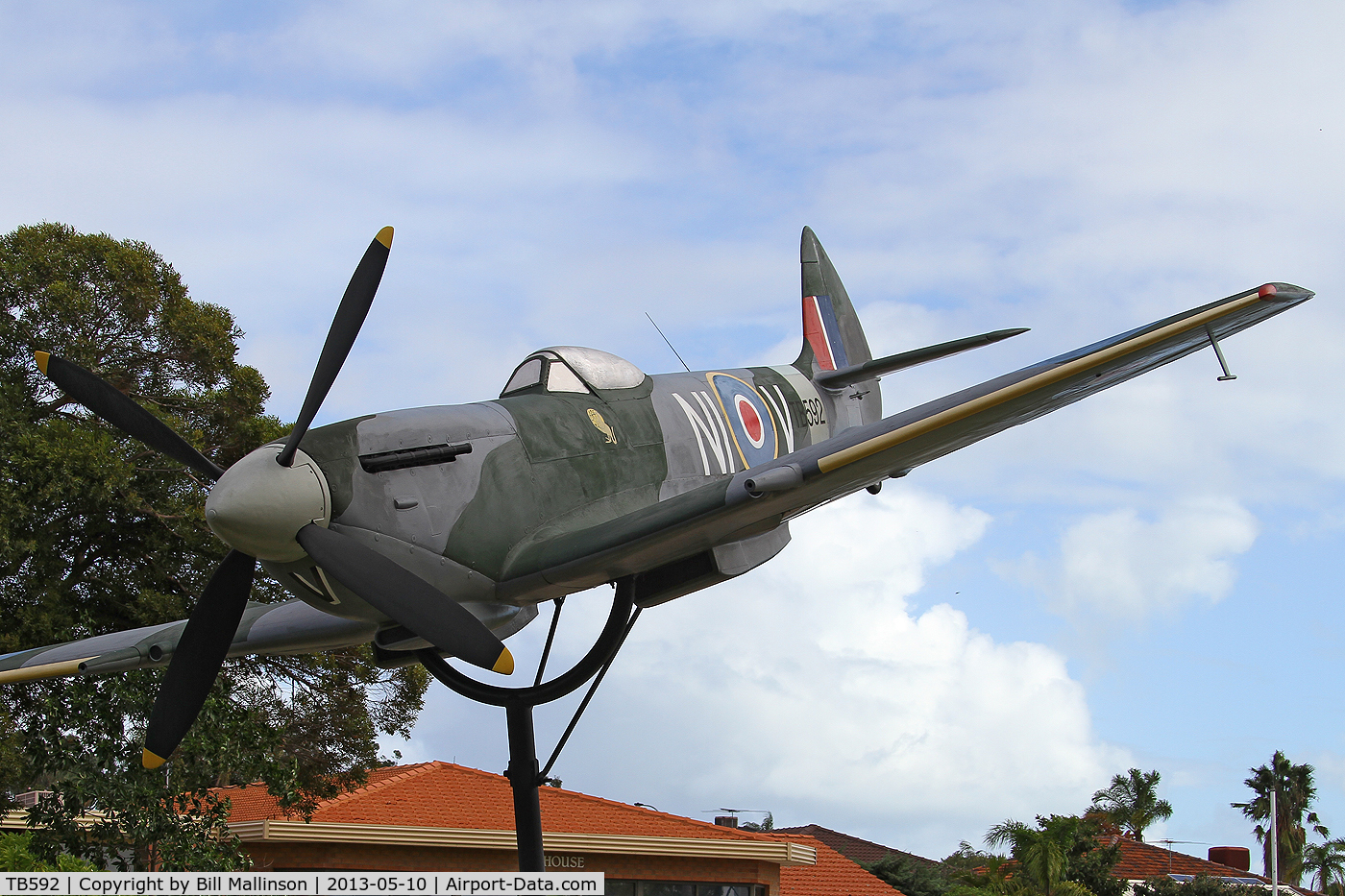 TB592, Supermarine 361 Spitfire LF.XVIe Replica C/N None, The Gate Guardian at the RAAFAWA  Museum at Bull Creek, Perth, WA