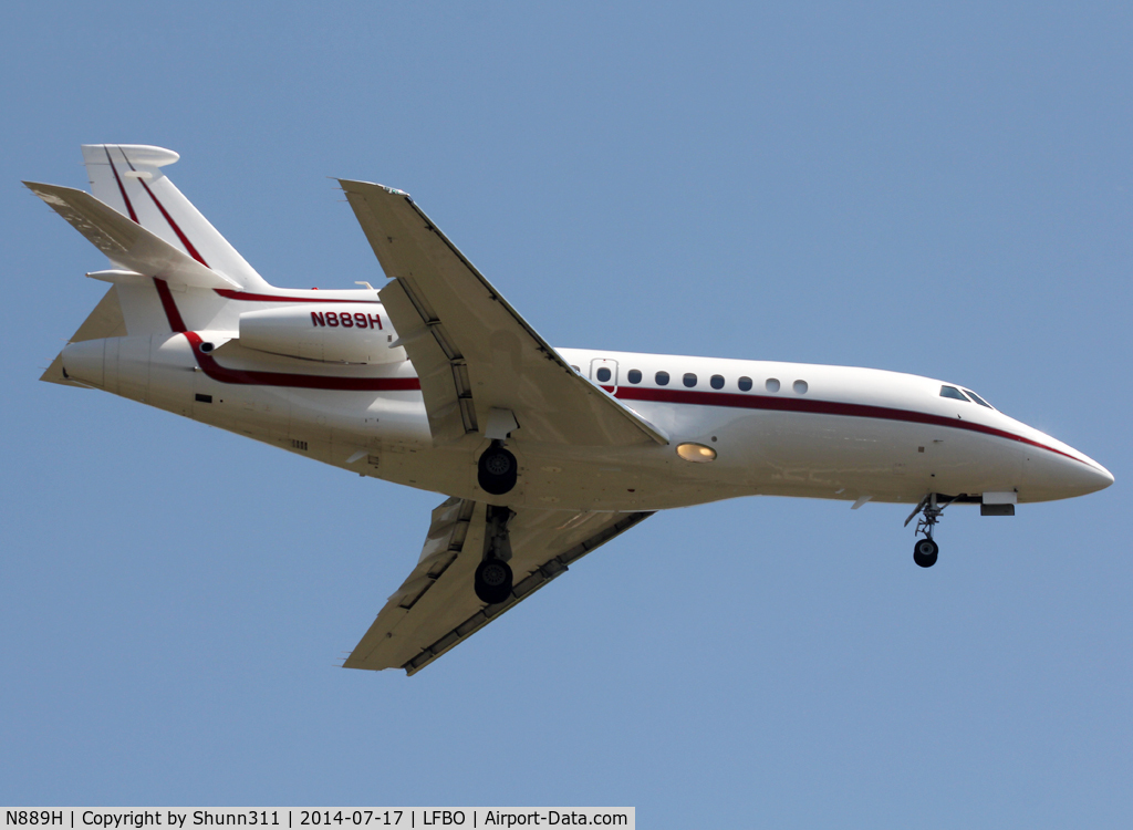 N889H, 2004 Dassault Falcon 900EX C/N 126, Landing rwy 14L
