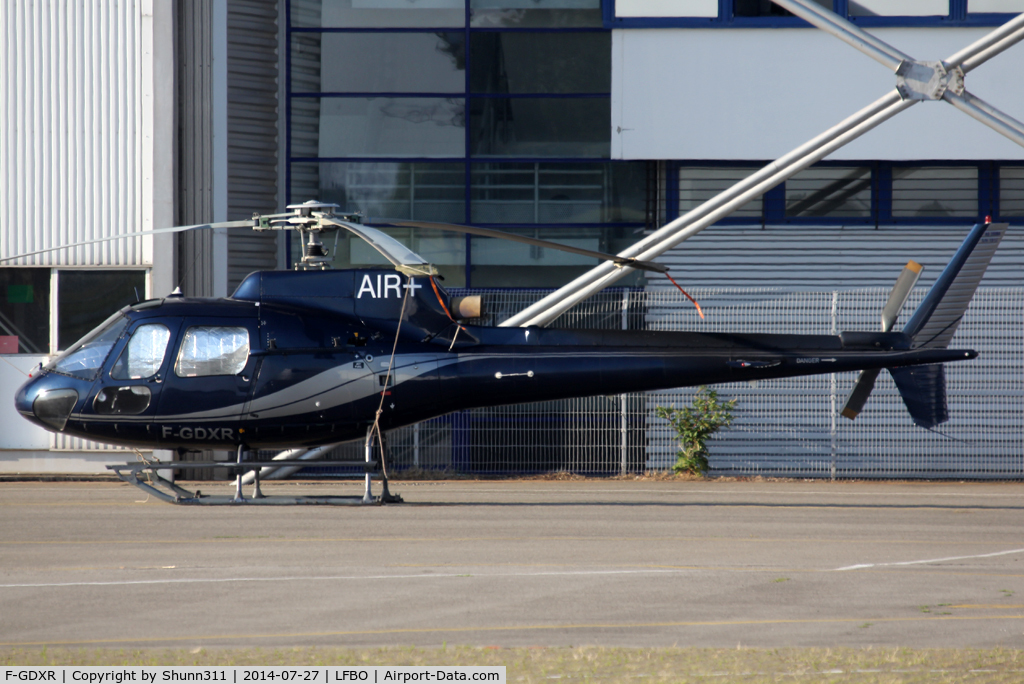 F-GDXR, Eurocopter AS-350BA Ecureuil C/N 1912, Parked at the General Aviation area... 'Le Tour' titles removed