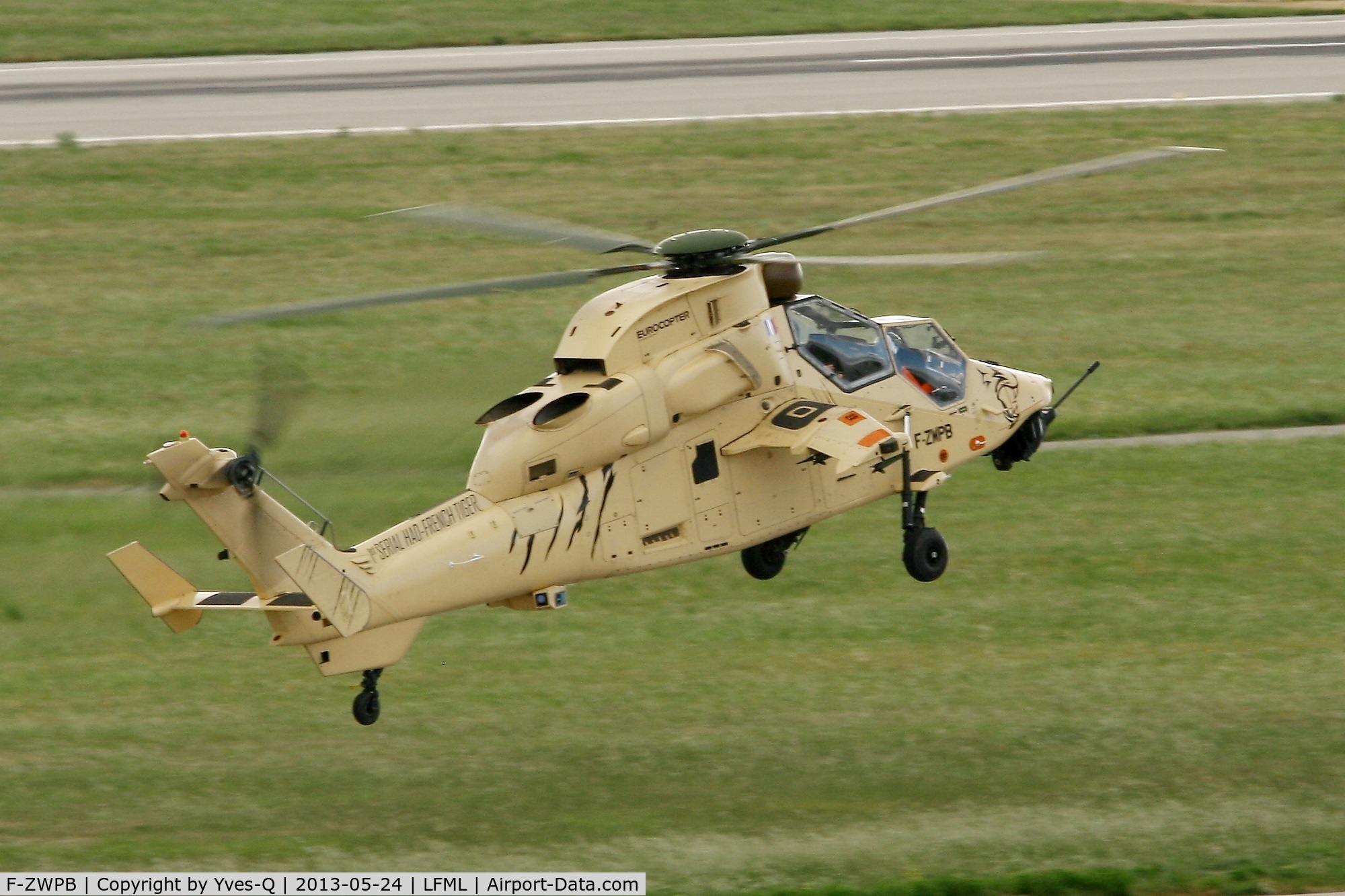 F-ZWPB, 2012 Eurocopter EC-665 Tiger HAD C/N 6001, Eurocopter EC-665 HAD Tigre, test flight, Marseille-Provence Airport (LFML-MRS)