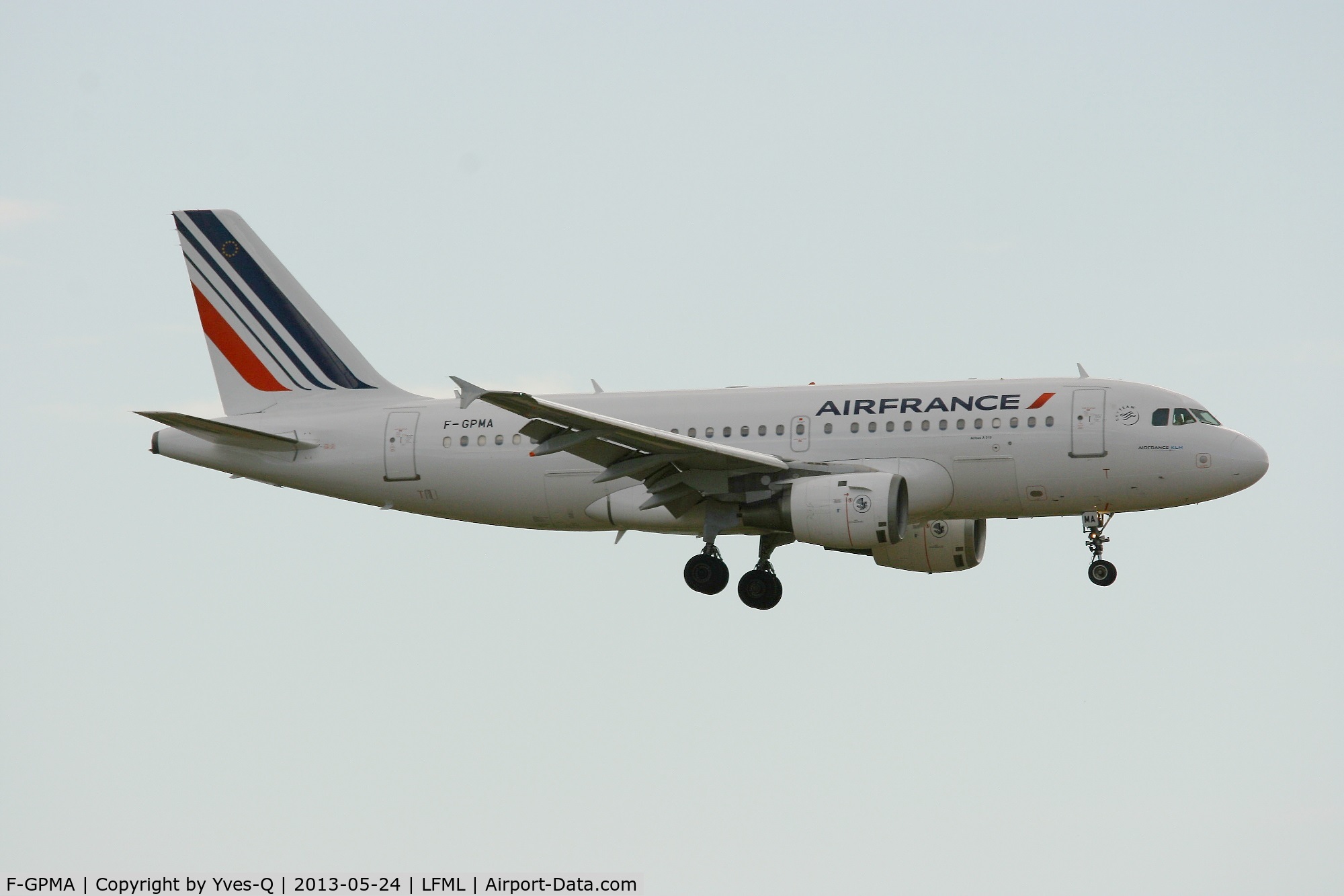F-GPMA, 1998 Airbus A319-113 C/N 598, Airbus A319-113, Short approach Rwy 31L, Marseille-Marignane Airport (LFML-MRS)