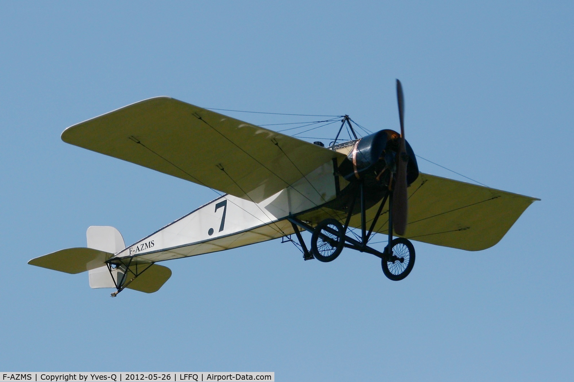 F-AZMS, Morane-Saulnier Type H13 Replica C/N SAMS 22.01, Morane Saulnier type H, La Ferte-Alais Airfield (LFFQ) air show 2012