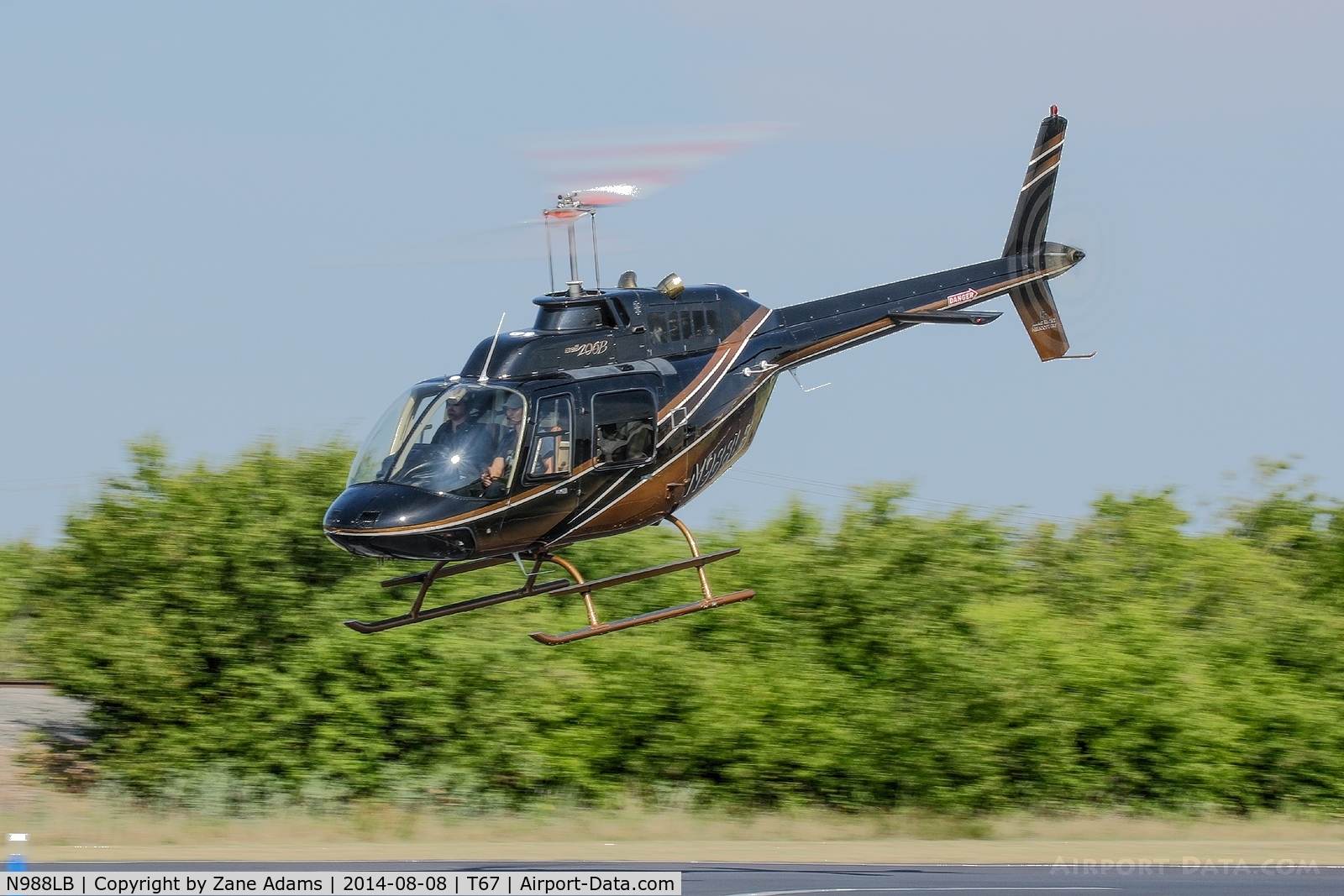N988LB, 1993 Bell 206B C/N 4217, Departing Hicks Field - Fort Worth, TX
