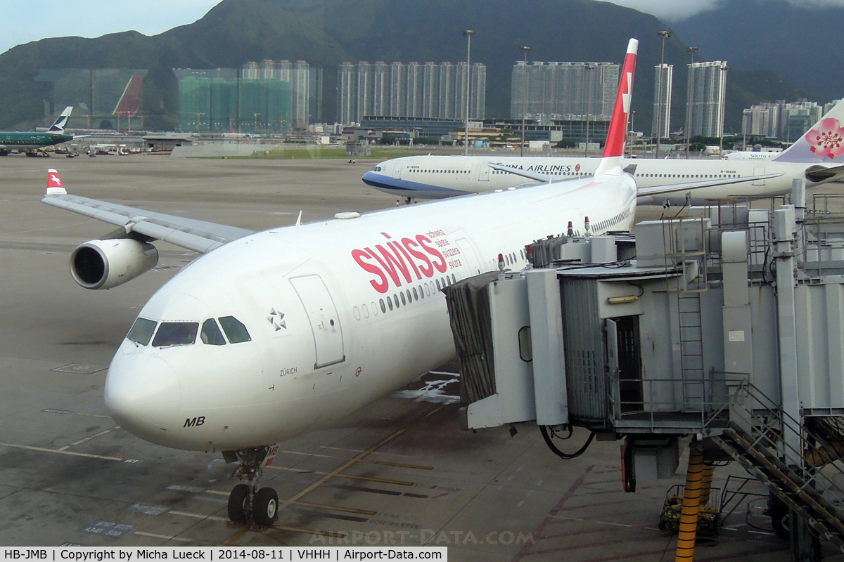 HB-JMB, 2003 Airbus A340-313 C/N 545, At Hong Kong