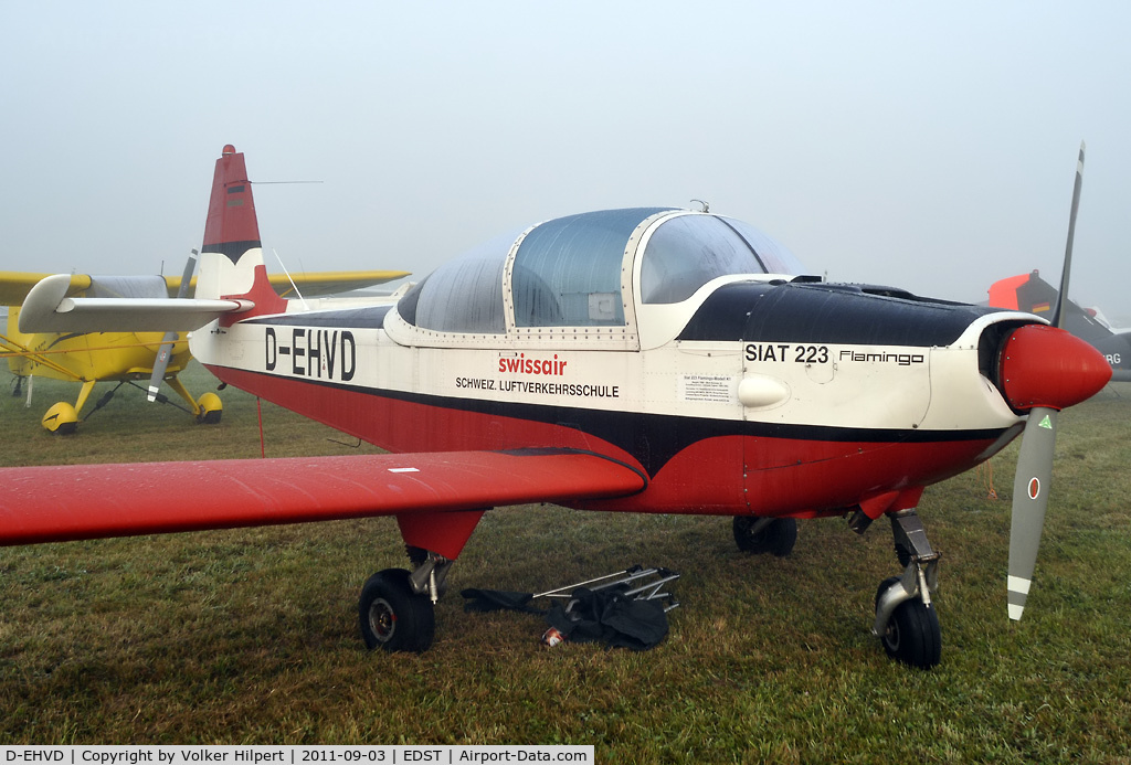 D-EHVD, SIAT 223K-1 Flamingo C/N 020, at Hahnweide