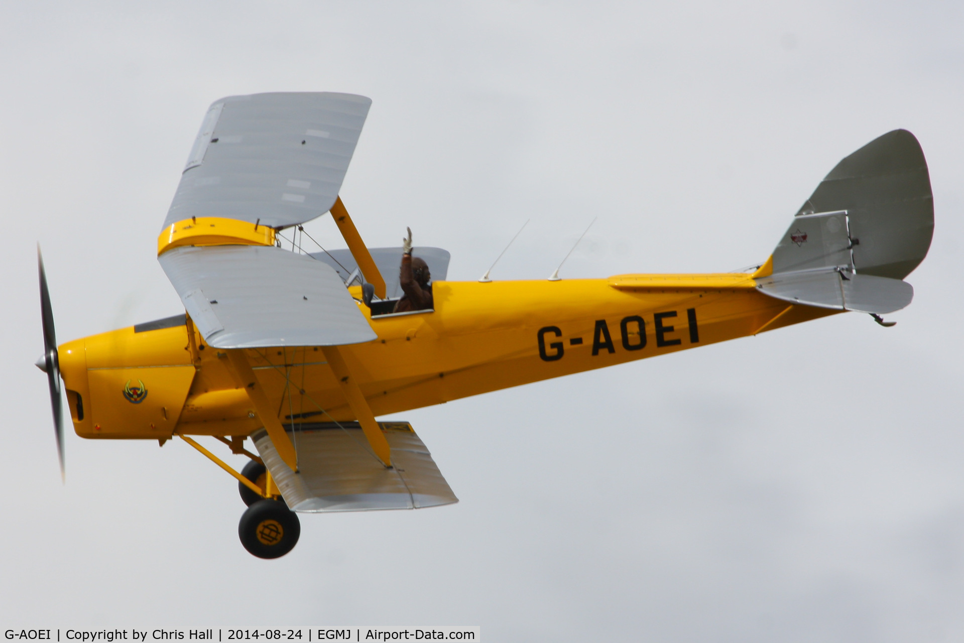 G-AOEI, 1939 De Havilland DH-82A Tiger Moth II C/N 82196/N6946, at the Little Gransden Airshow 2014