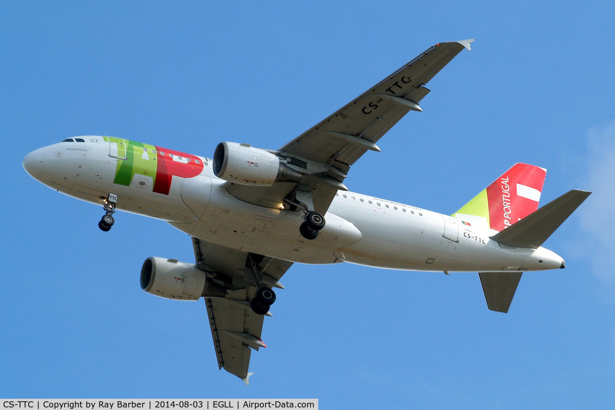 CS-TTC, 1997 Airbus A319-111 C/N 763, Airbus A319-111 [0763] (TAP Air Portugal) Home~G 03/08/2014. On approach 27R.