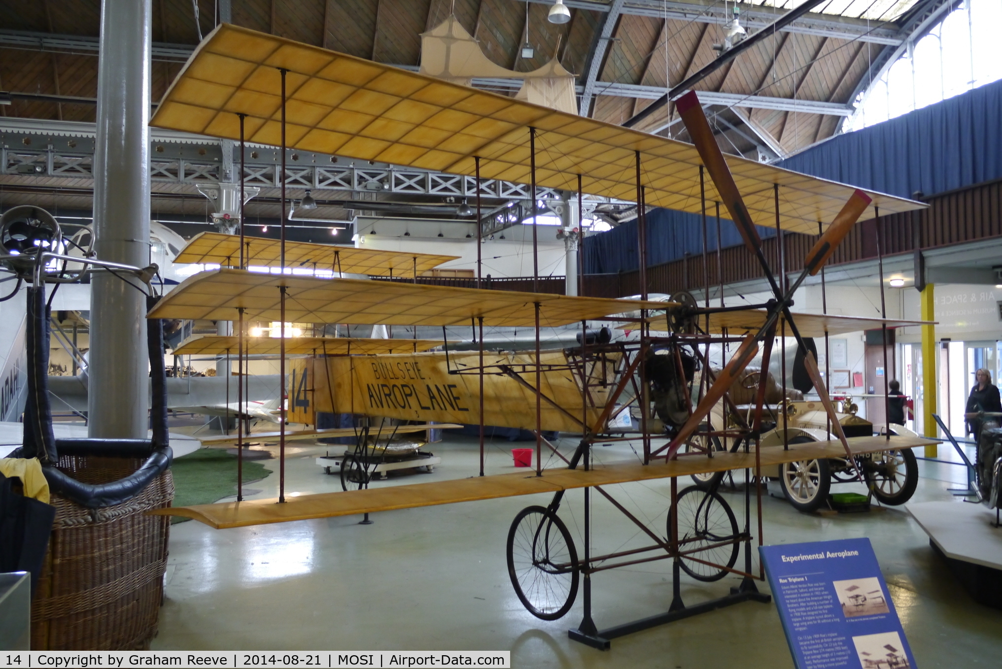 14, Avro Triplane Replica C/N Not found 14, On display at the Museum of Science and Industry, Manchester.